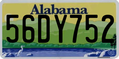 AL license plate 56DY752
