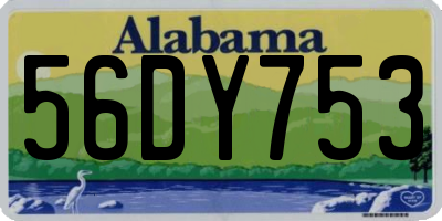 AL license plate 56DY753