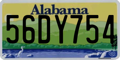 AL license plate 56DY754