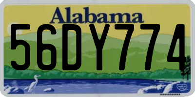 AL license plate 56DY774