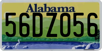 AL license plate 56DZ056