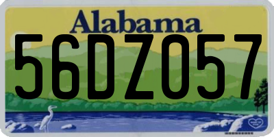 AL license plate 56DZ057