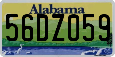 AL license plate 56DZ059
