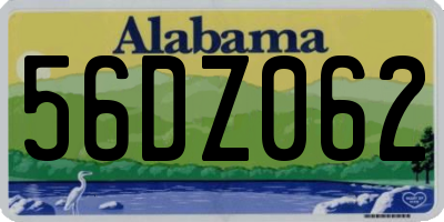AL license plate 56DZ062