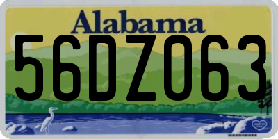 AL license plate 56DZ063