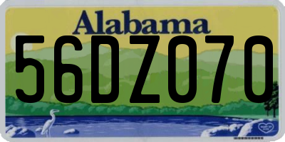 AL license plate 56DZ070
