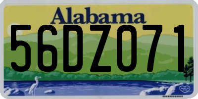 AL license plate 56DZ071