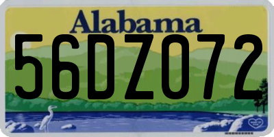 AL license plate 56DZ072
