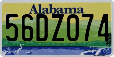 AL license plate 56DZ074
