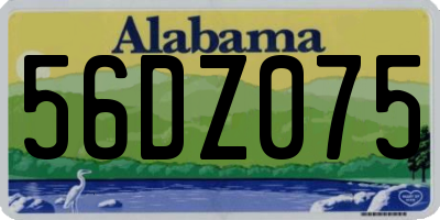 AL license plate 56DZ075