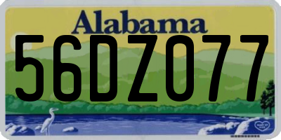 AL license plate 56DZ077