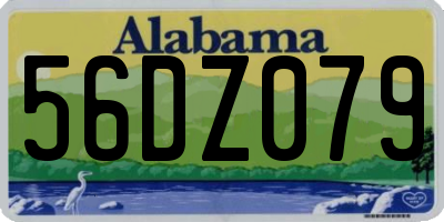 AL license plate 56DZ079
