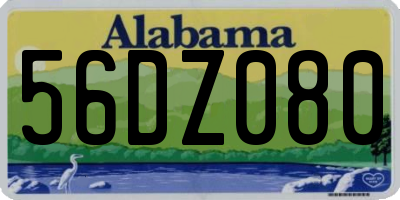 AL license plate 56DZ080