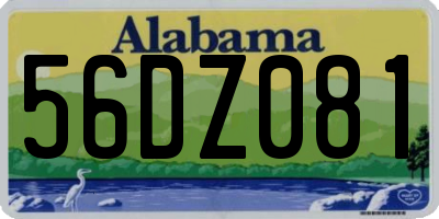 AL license plate 56DZ081