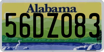 AL license plate 56DZ083