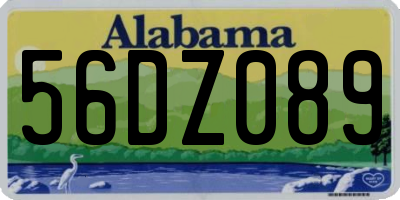 AL license plate 56DZ089