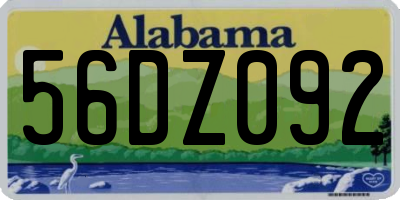 AL license plate 56DZ092