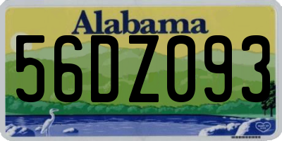 AL license plate 56DZ093