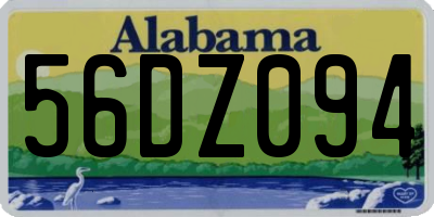 AL license plate 56DZ094