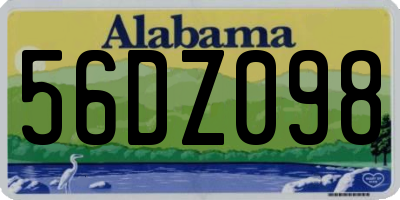 AL license plate 56DZ098