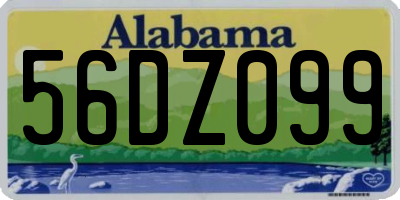 AL license plate 56DZ099