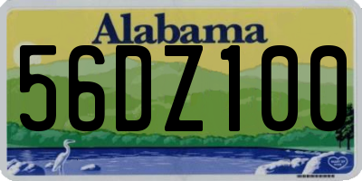 AL license plate 56DZ100