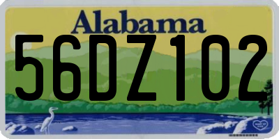 AL license plate 56DZ102