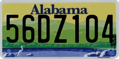 AL license plate 56DZ104