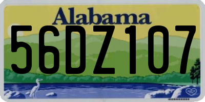 AL license plate 56DZ107