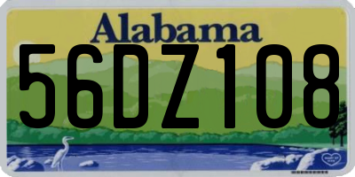 AL license plate 56DZ108
