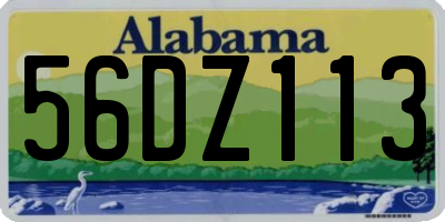 AL license plate 56DZ113