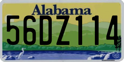 AL license plate 56DZ114