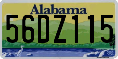 AL license plate 56DZ115