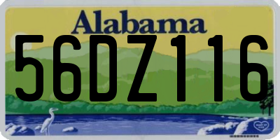 AL license plate 56DZ116