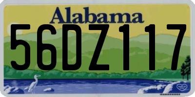 AL license plate 56DZ117