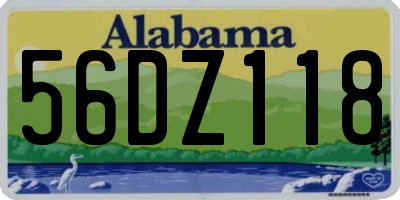 AL license plate 56DZ118
