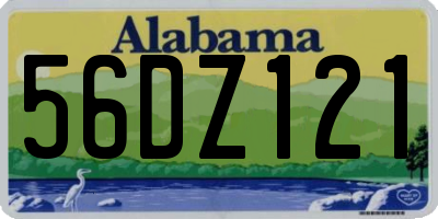 AL license plate 56DZ121