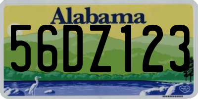AL license plate 56DZ123