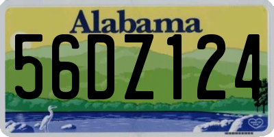 AL license plate 56DZ124
