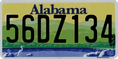 AL license plate 56DZ134