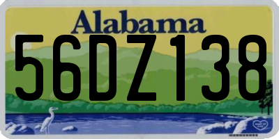 AL license plate 56DZ138