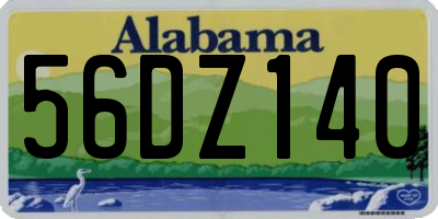 AL license plate 56DZ140