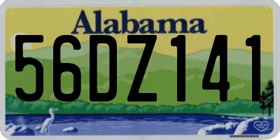 AL license plate 56DZ141