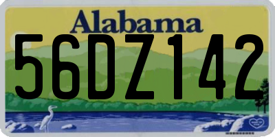 AL license plate 56DZ142