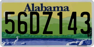 AL license plate 56DZ143