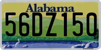 AL license plate 56DZ150