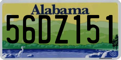 AL license plate 56DZ151