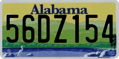 AL license plate 56DZ154