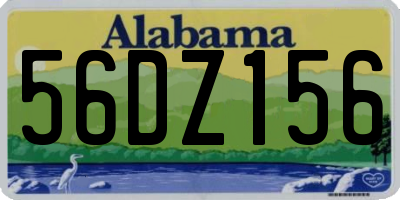 AL license plate 56DZ156
