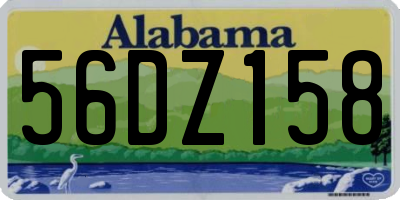 AL license plate 56DZ158